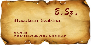 Blaustein Szabina névjegykártya